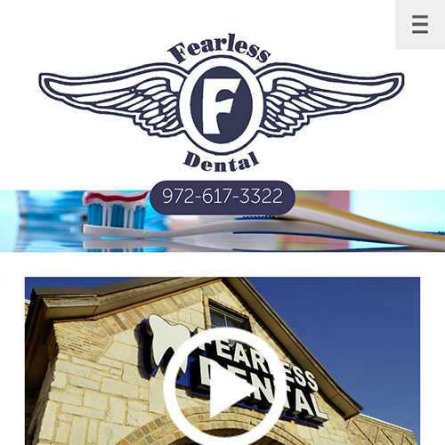 Fearless Dental Website Development, 2014